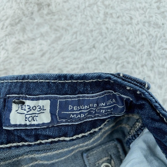 Miss Me Jeans Womens 25 27x31 Dark Wash Bootcut Embellished Sequin Rhinestone - Picture 13 of 13